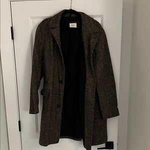 Billy Reid Dark Brown Tweed Trench Coat